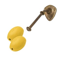 Lot porte-savon vieux bronze + 2 savons jaunes rotatifs écoliers Provendi