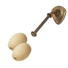 Lot porte-savon vieux bronze + 2 savons blancs rotatifs Provendi lait d'amande