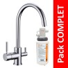 Robinet 3 voies Biscayne Chrome + Kit de filtration QCF-3001/321 - PROMO