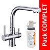 Robinet 3 voies Denali Chrome + Kit de filtration QCF-3001/321 - PROMO
