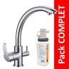 Robinet 3 voies Everglades Chrome + Kit de filtration QCF-3001/321 - PROMO