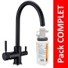 Robinet 3 voies Biscayne Noir + Kit de filtration QCF-3001/321 - PROMO