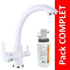 Robinet 3 voies Everglades Blanc + Kit de filtration QCF-3001/321 - PROMO