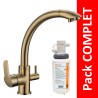 Robinet 3 voies Everglades Bronze + Kit de filtration QCF-3001/321 - PROMO