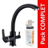 Robinet 3 voies Everglades Noir + Kit de filtration QCF-3001/321 - PROMO