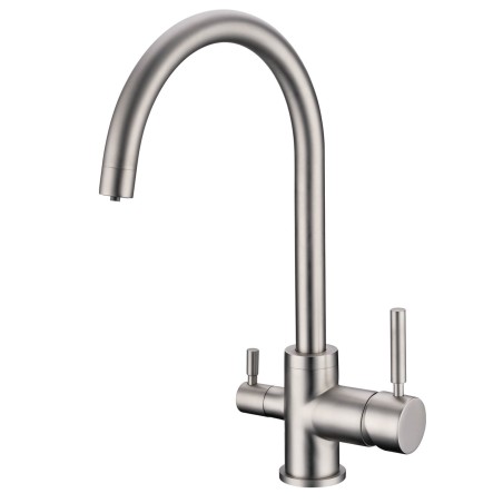 Robinet 3 voies Biscayne Nickel brossé + Kit de filtration QCF-3001/321 - PROMO