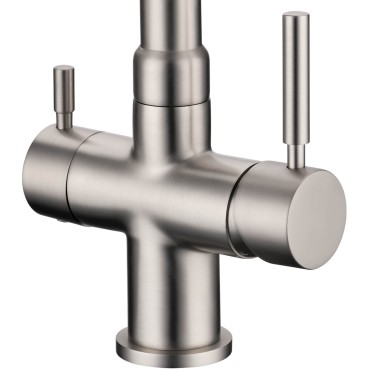 Robinet 3 voies Denali Nickel brossé + Kit de filtration QCF-3001/321 - PROMO