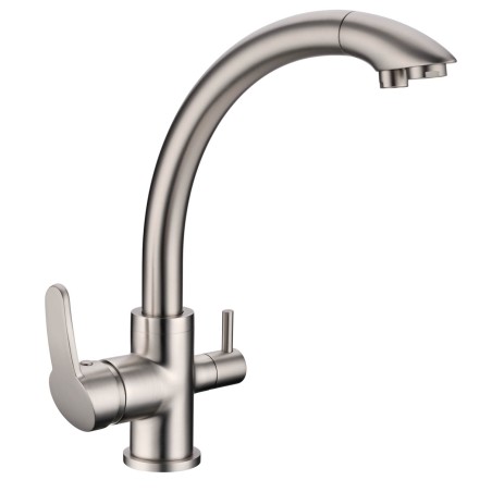 Robinet 3 voies Everglades Nickel brossé + Kit de filtration QCF-3001/321 - PROMO