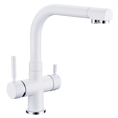 Robinet 3 voies Denali Blanc + Kit de filtration QCF-3001/321 - PROMO