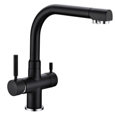 Robinet 3 voies Denali Noir + Kit de filtration QCF-3001/321 - PROMO