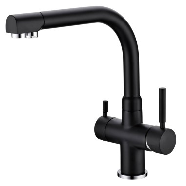 Robinet 3 voies Denali Noir + Kit de filtration QCF-3001/321 - PROMO