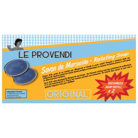 Savon lavande rotatif Provendi (lot de 2) - Recharge à écrou 