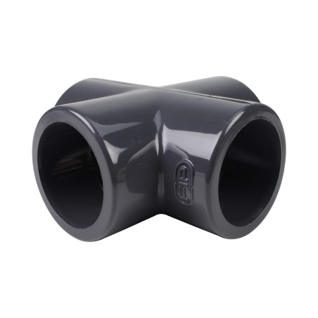 Croix - 40 mm - Femelle à coller - PVC pression