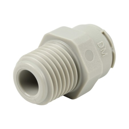 Union simple - Mâle filetée 1/4'' - Push in 1/4''