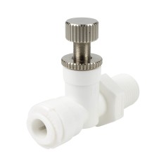 Vanne débit réglable - Mâle filetée 1/4'' - Push in 1/4'' 2