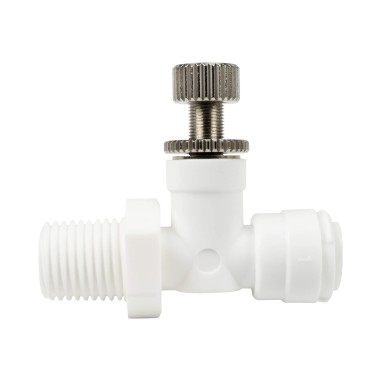 Vanne débit réglable - Mâle filetée 1/4'' - Push in 1/4''