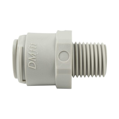 Union simple - Mâle filetée 1/4'' - Push in 3/8''