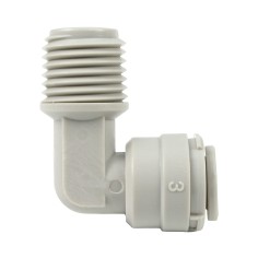 Equerre filetée 90° - Mâle filetée 1/4'' - Push in 1/4'' 2