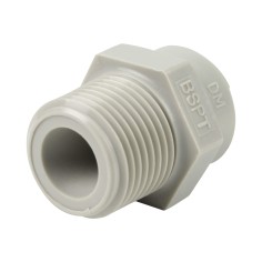 Union simple - Mâle filetée 3/8'' - Push In 1/4'' 2