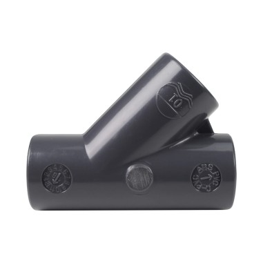 Té Y 45° - 20 mm - Femelle à coller - PVC Pression