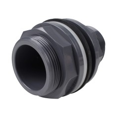 Traversée de réservoir - 40 mm - Femelle à coller - Filetée 1''1/2 - PVC Pression 