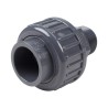 Union trois pièces mixte - 25 mm Femelle à coller - Filetée mâle 3/4'' -  PVC Pression