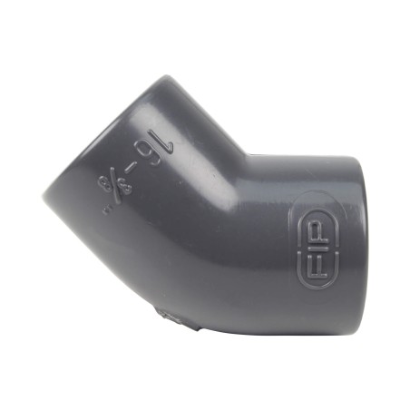 Coude 45° FF - 16 mm  - Femelle à coller - PVC pression