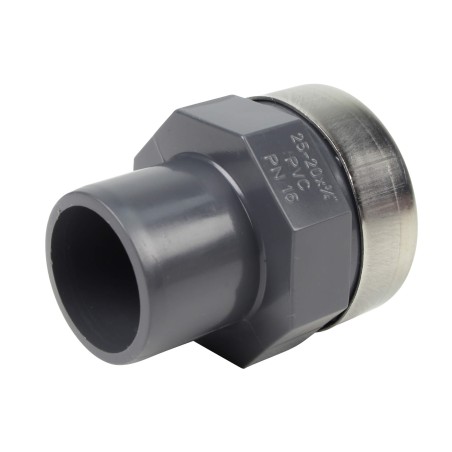 Embout mixte - 25/20 mm - Mâle/Femelle à coller - Taraudé 3/4'' - PVC Pression