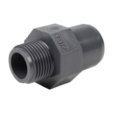 Embout mixte - 20/16 mm - Mâle/Femelle à coller - Fileté 3/8'' - PVC Pression