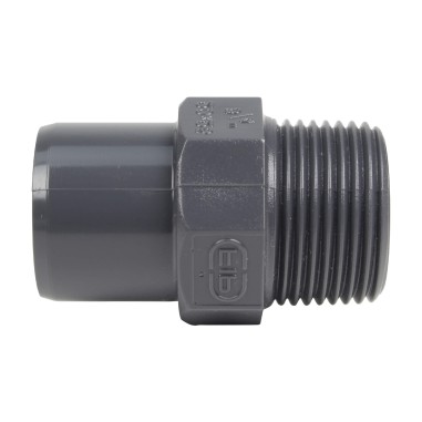 Embout mixte - 25/20 mm - Mâle/Femelle à coller - Fileté 3/4'' - PVC Pression