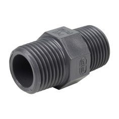 Mamelon double MM - Mâle fileté 1/2'' - PVC Pression