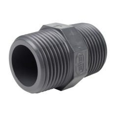 Mamelon double MM - Mâle fileté 1'' - PVC Pression