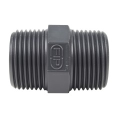 Mamelon double MM - Mâle fileté 1'' - PVC Pression 2