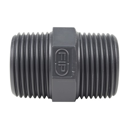 Mamelon double MM - Mâle fileté 1'' - PVC Pression