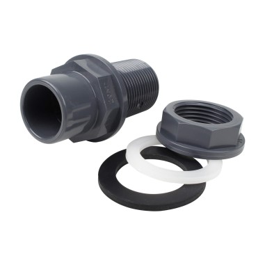 Traversée de réservoir - 32/25 mm  - Mâle/Femelle à coller - Filetée 1'' - PVC Pression