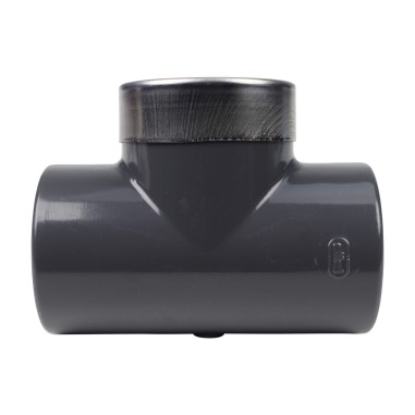 Té mixte 90° - 32 mm Femelle à coller / Femmelle taraudé 1'' - PVC Pression