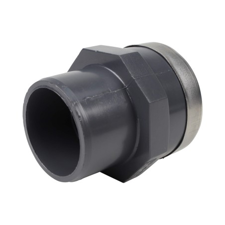 Embout mixte - 50/40 mm - Mâle/Femelle à coller - Taraudé 1''1/2 - PVC Pression
