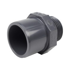 Embout mixte - 40/32 mm - Mâle/Femelle à coller - Fileté 1'' - PVC Pression