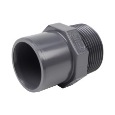 Embout mixte - 40/32 mm - Mâle/Femelle à coller - Fileté 1'1/4' - PVC Pression