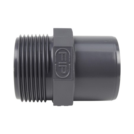 Embout mixte - 40/32 mm - Mâle/Femelle à coller - Fileté 1'1/4' - PVC Pression
