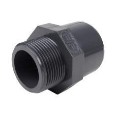 Embout mixte - 50/40 mm - Mâle/Femelle à coller - Fileté 1''1/4 - PVC Pression 2