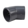 Coude 45° FF - 50 mm  - Femelle à coller - PVC pression