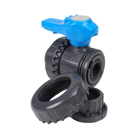 Vanne piscine - 25 mm - Femelle à coller - Joint EPDM - PVC pression