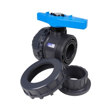 Vanne piscine - 75 mm - Femelle à coller - Joint EPDM - PVC pression