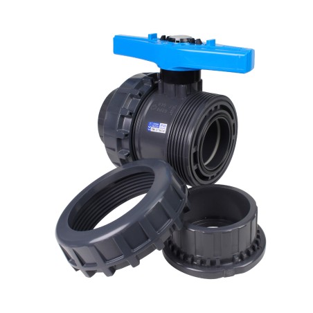 Vanne piscine - 90 mm - Femelle à coller - Joint EPDM - PVC pression