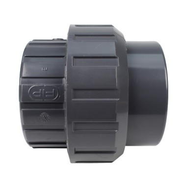 Union trois pièces - 75 mm - Femelle à coller - PVC Pression