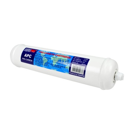 Cartouche en ligne pré-filtre charbon APC AQUAPRO 12'' raccords rapides 1/4''