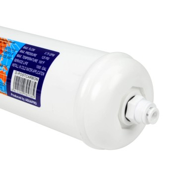 Cartouche en ligne post-filtre charbon AIC-25 AQUAPRO 12'' raccords rapides 1/4''