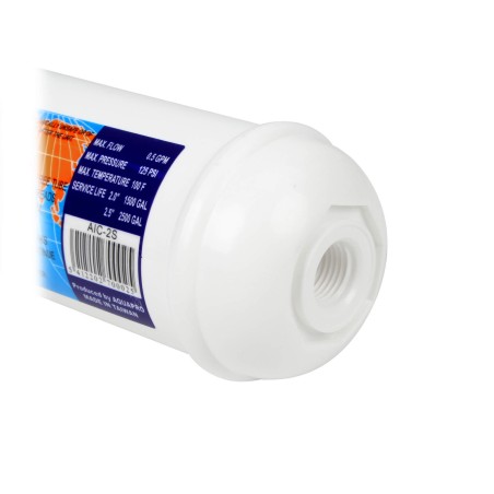 Cartouche en ligne charbon AIC-2S AQUAPRO 6'' taraudé 1/4''