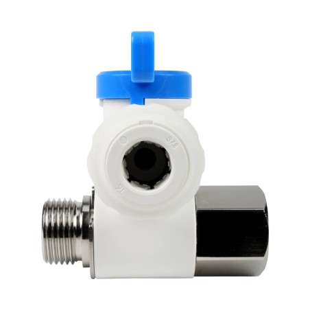 Prise d'eau 3/8'' M/F avec robinet pour tube 3/8''